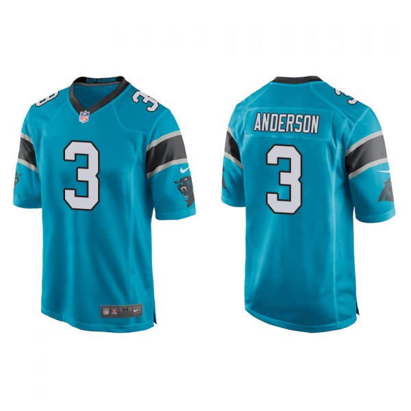 Men's Carolina Panthers Robby Anderson Blue Game J...