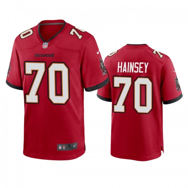Tampa Bay Buccaneers Robert Hainsey Red Game Jerse...