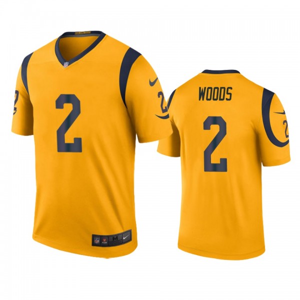 Los Angeles Rams Robert Woods Gold Color Rush Lege...