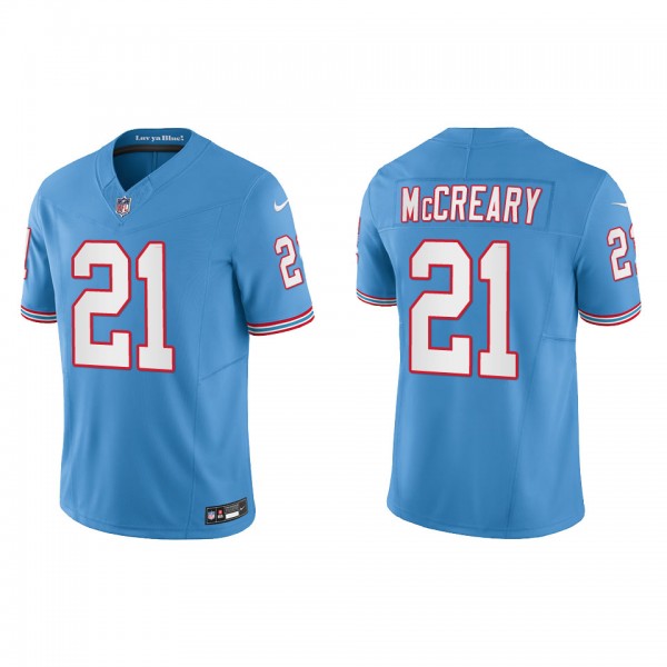 Roger McCreary Tennessee Titans Light Blue Oilers Throwback Vapor F.U.S.E. Limited Jersey