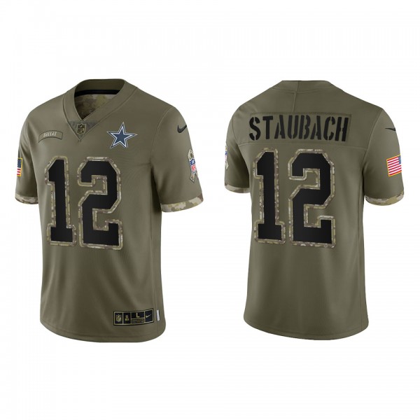 Roger Staubach Dallas Cowboys Olive 2022 Salute To...