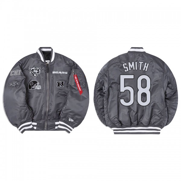 Roquan Smith Alpha Industries X Chicago Bears Gray...