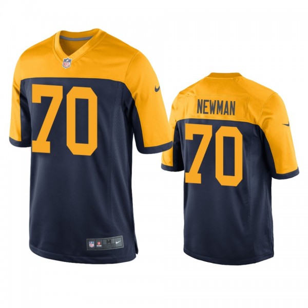 Green Bay Packers Royce Newman Navy Throwback Game Jersey