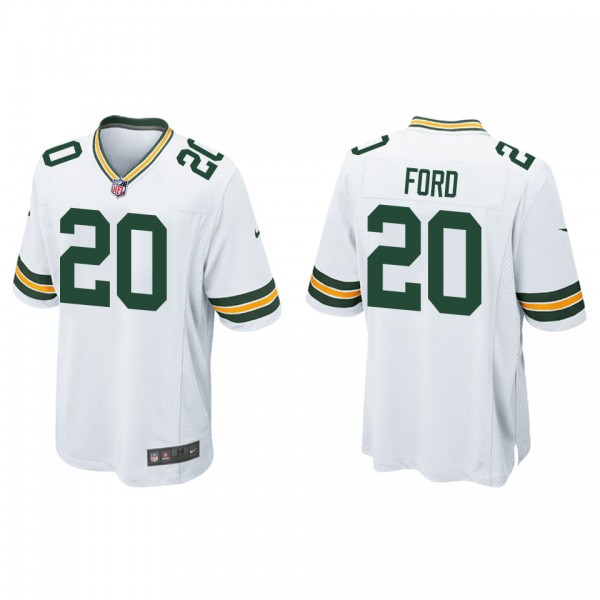 Men's Green Bay Packers Rudy Ford White Game Jerse...