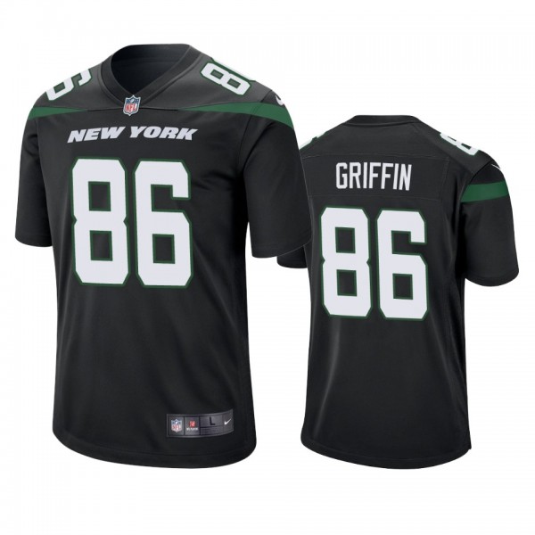 New York Jets Ryan Griffin Black Game Jersey