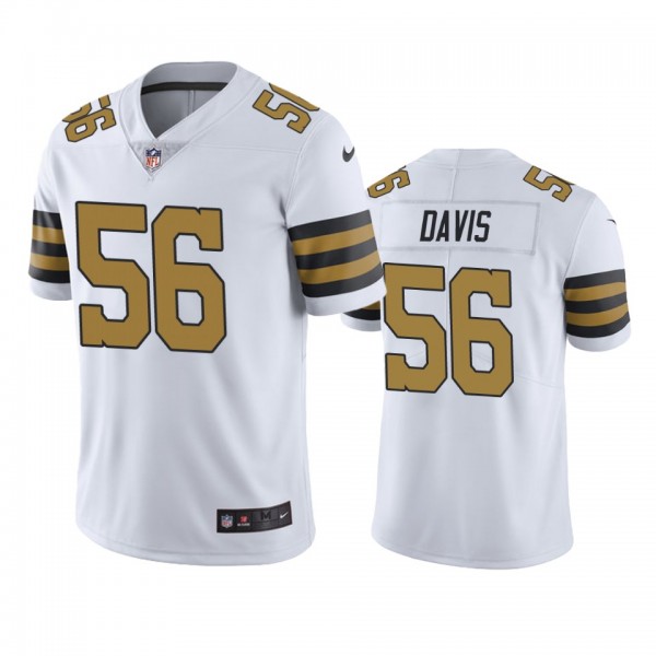 New Orleans Saints #56 Men's White Demario Davis C...