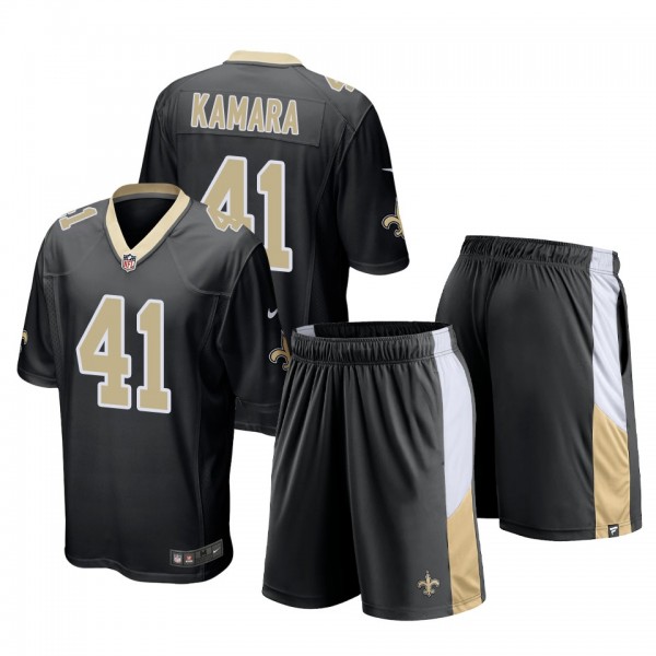 New Orleans Saints Alvin Kamara Black Game Shorts ...