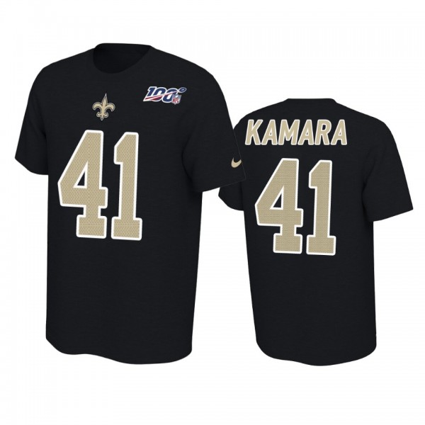 New Orleans Saints Alvin Kamara Black 100th Season...