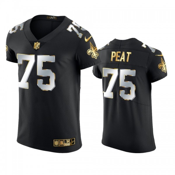 New Orleans Saints Andrus Peat Black Golden Edition Elite Jersey - Men's