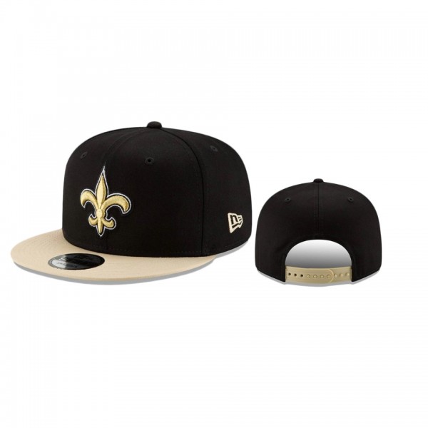 New Orleans Saints Black Gold Basic 9FIFTY Adjusta...