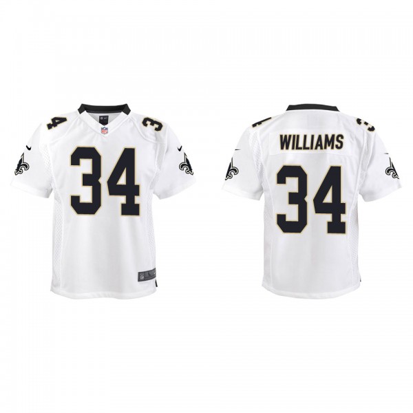 Youth New Orleans Saints Darrel Williams White Gam...