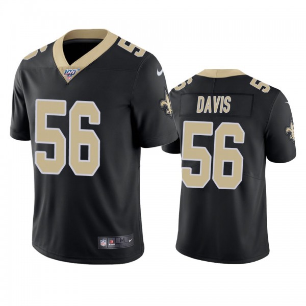 New Orleans Saints Demario Davis Black 100th Seaso...