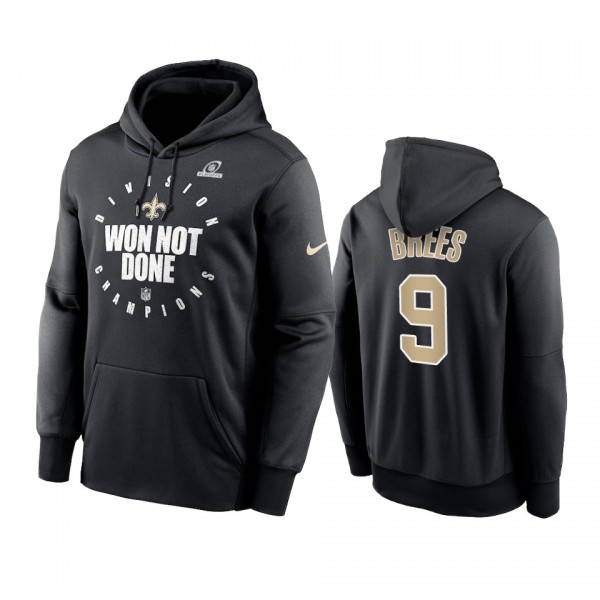 New Orleans Saints Drew Brees Black 2020 NFC South Division Champions Hoodie