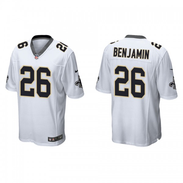Men's New Orleans Saints Eno Benjamin White Game Jersey