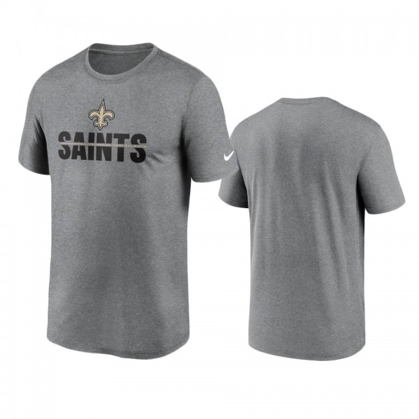 New Orleans Saints Heathered Charcoal Legend Micro...