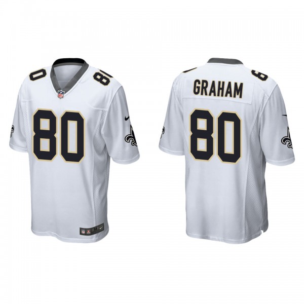 Men's New Orleans Saints Jimmy Graham White Game J...