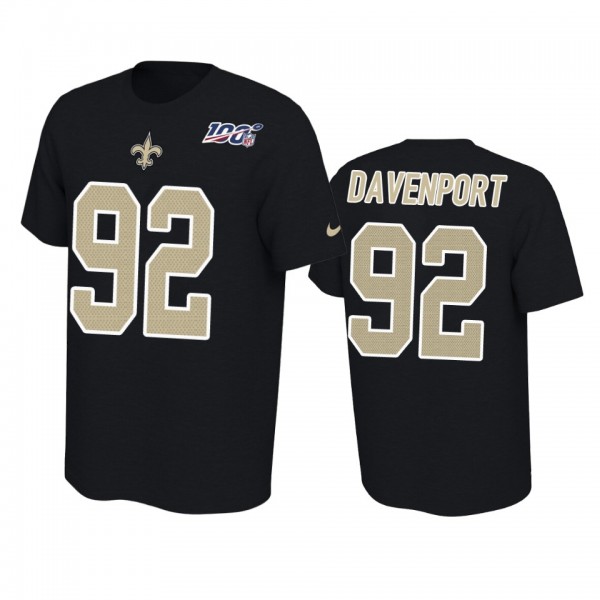 New Orleans Saints Marcus Davenport Black 100th Se...