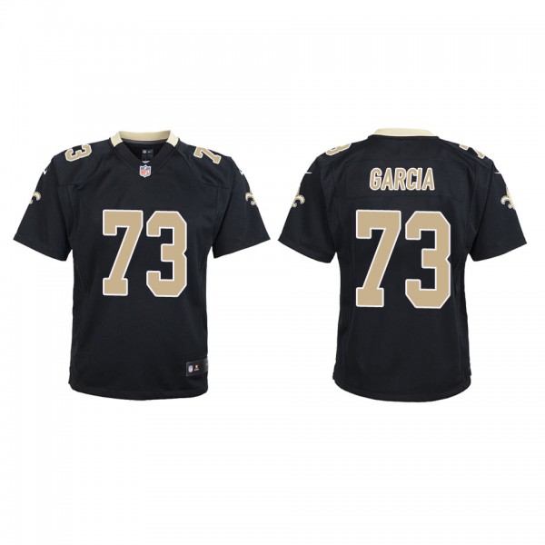 Youth New Orleans Saints Max Garcia Black Game Jer...