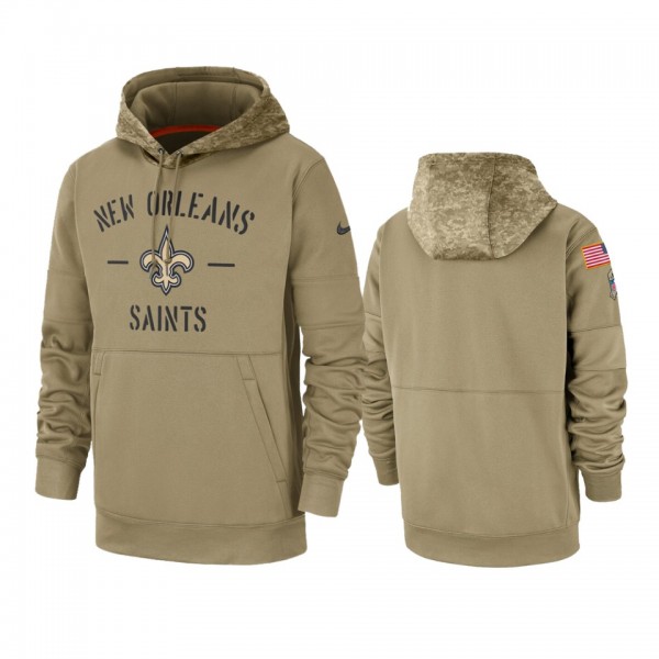 New Orleans Saints Tan 2019 Salute to Service Side...