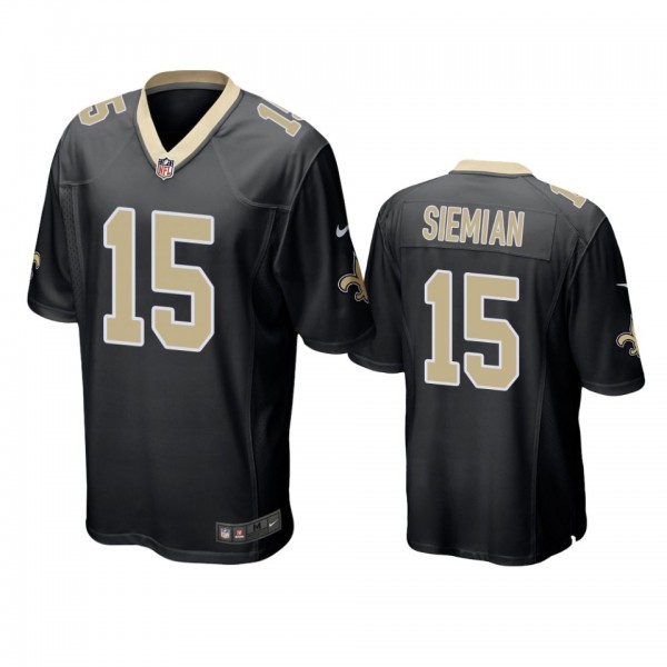New Orleans Saints Trevor Siemian Black Game Jerse...