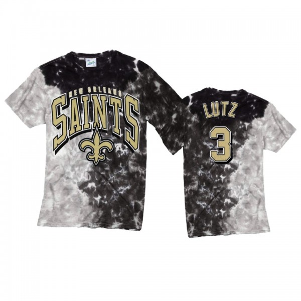 New Orleans Saints Wil Lutz Black Tri Dye Vintage ...