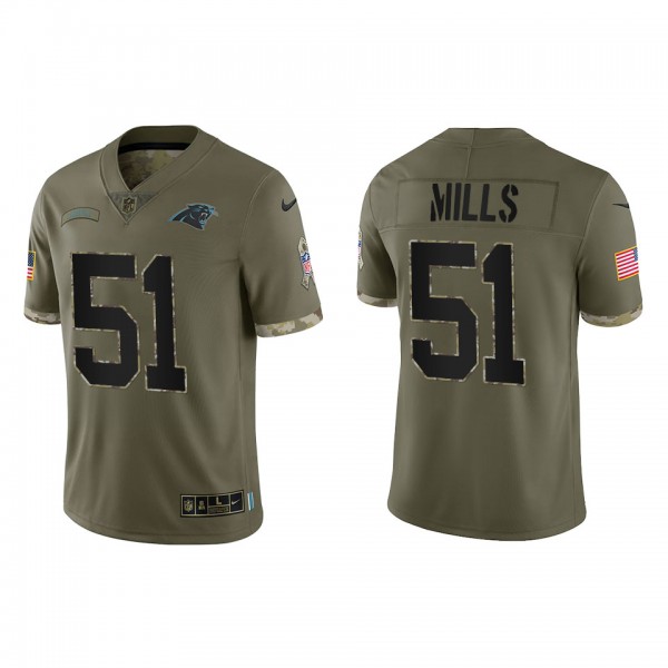 Sam Mills Carolina Panthers Olive 2022 Salute To S...