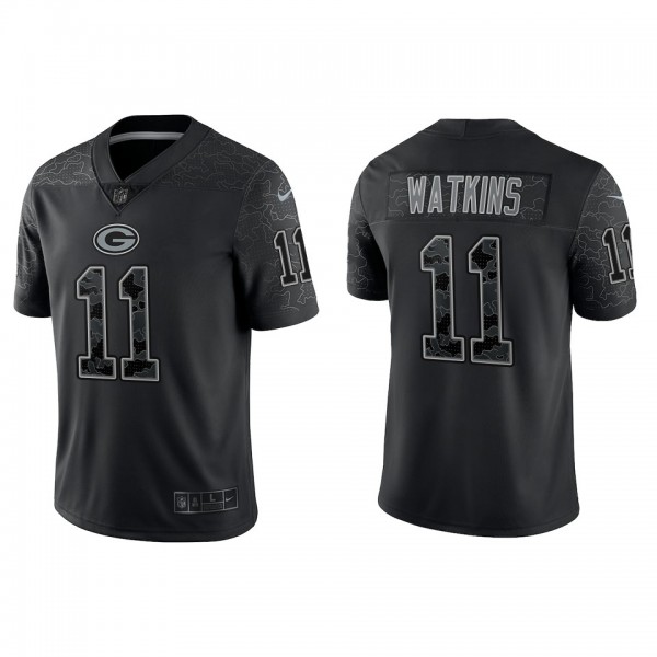 Sammy Watkins Green Bay Packers Black Reflective Limited Jersey