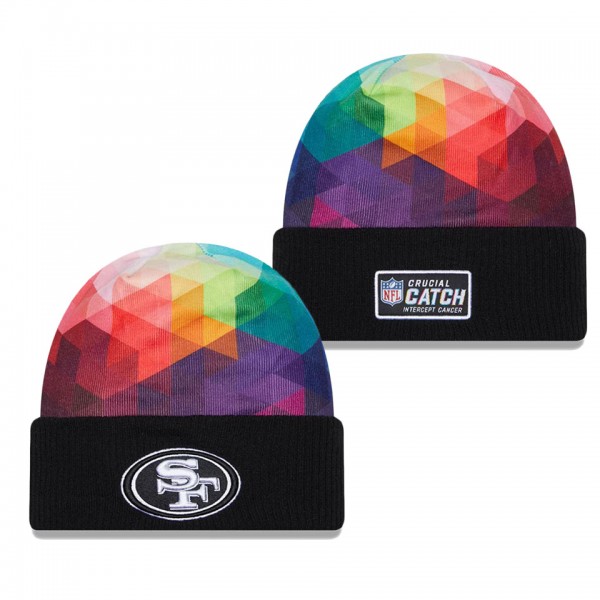 Men's San Francisco 49ers Black 2023 NFL Crucial Catch Cuffed Knit Hat