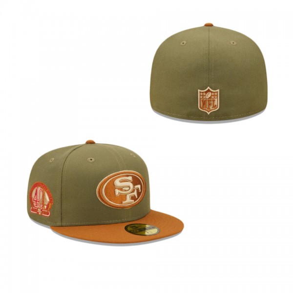 San Francisco 49ers 40 Season Olive Brown Toasted ...