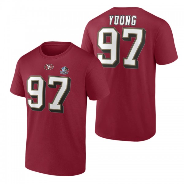 San Francisco 49ers Bryant Young Scarlet Hall of F...