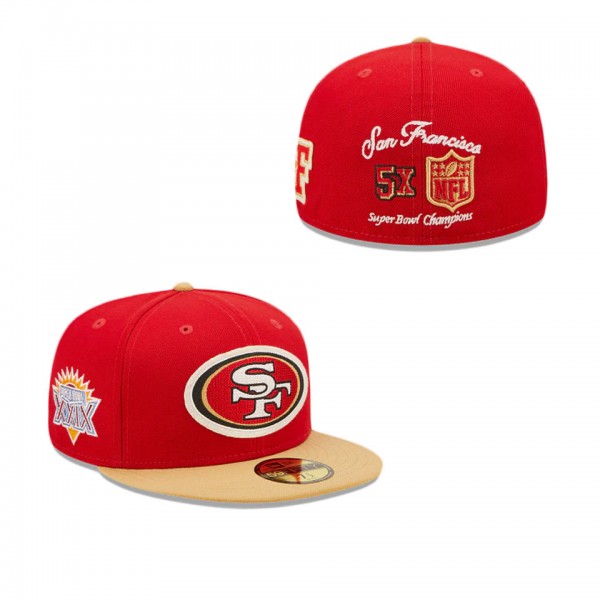 San Francisco 49ers Letterman 59FIFTY Fitted Hat