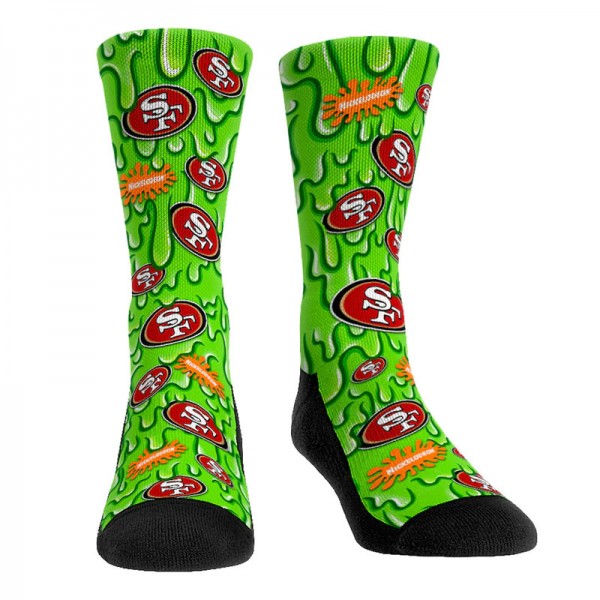 San Francisco 49ers Rock Em Socks NFL x Nickelodeon Slime Crew Socks