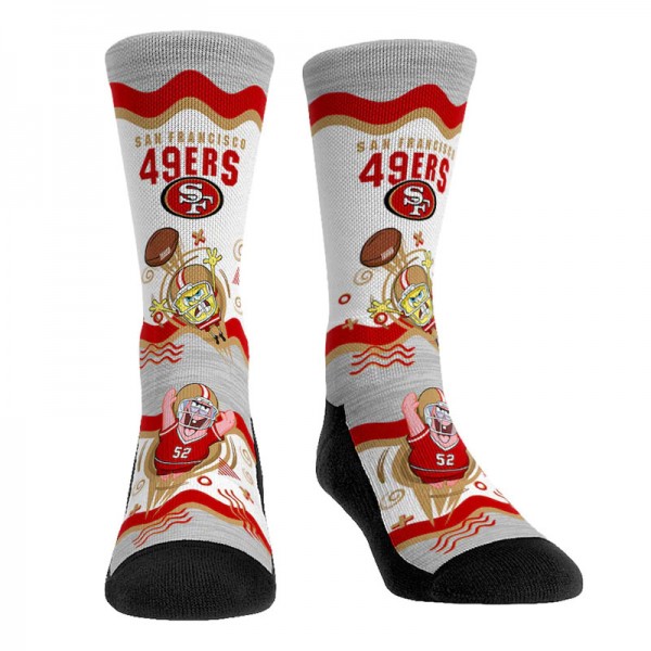 San Francisco 49ers Rock Em Socks NFL x Nickelodeo...