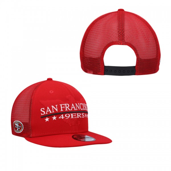 Men's San Francisco 49ers Scarlet Totem 9FIFTY Sna...