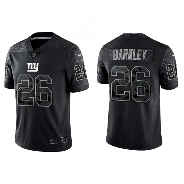 Saquon Barkley New York Giants Black Reflective Li...