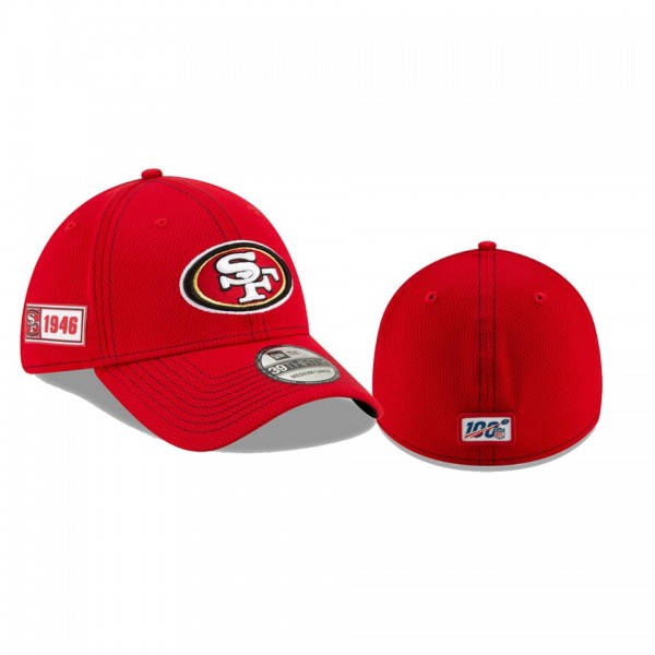 San Francisco 49ers Scarlet 2019 NFL Sideline Road 39THIRTY Flex Hat