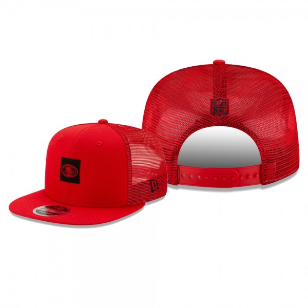 San Francisco 49ers Scarlet Shanahan Square 9FIFTY Snapback 49ers Hat