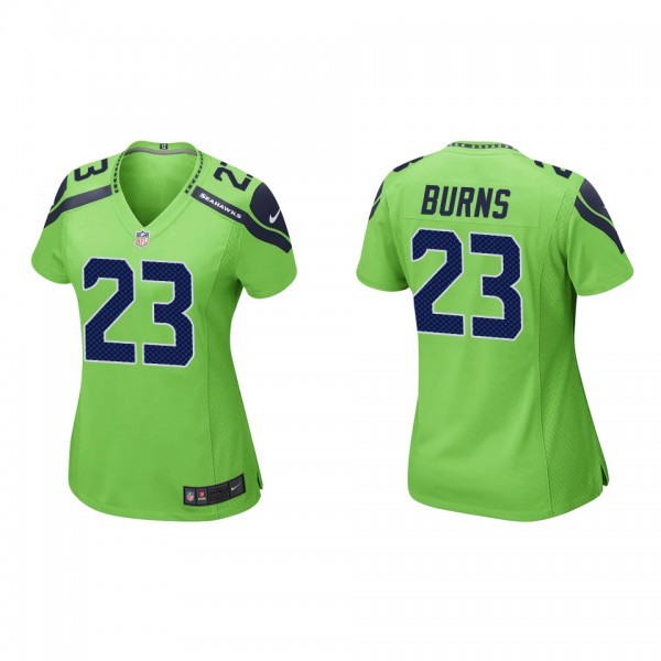 Women's Seattle Seahawks Artie Burns Neon Green Ga...