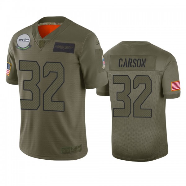 Seattle Seahawks Chris Carson Camo 2019 Salute to ...