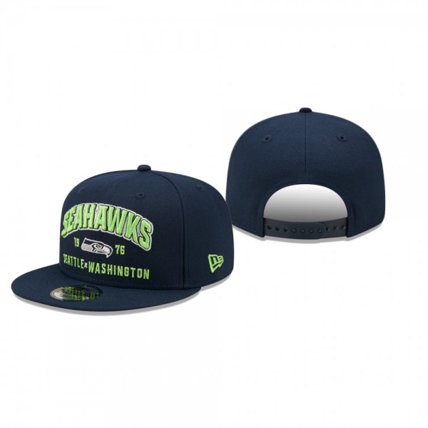 Seattle Seahawks College Navy Stacked 9FIFTY Snapb...