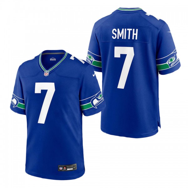Men's Seattle Seahawks Geno Smith Royal Throwback ...