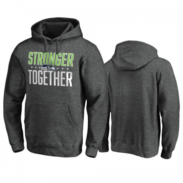 Seattle Seahawks Heather Charcoal Stronger Togethe...