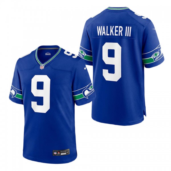 Men's Seattle Seahawks Kenneth Walker III Royal Th...