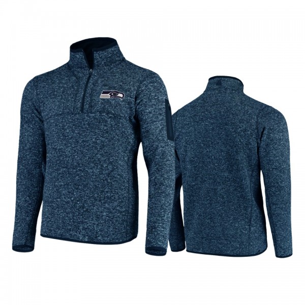 Seattle Seahawks Navy Fortune Quarter-Zip Pullover Jacket