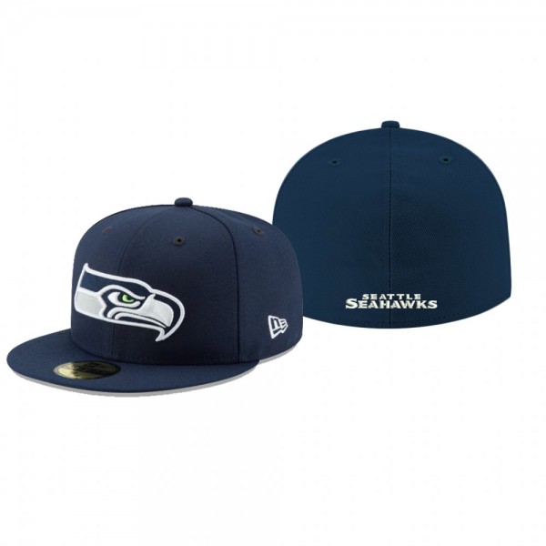 Seattle Seahawks Navy Omaha 59FIFTY Hat