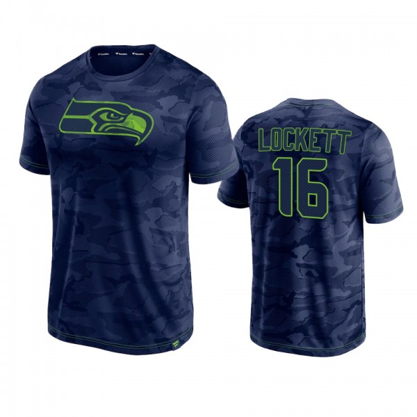 Seattle Seahawks Tyler Lockett Navy Camo Jacquard T-Shirt