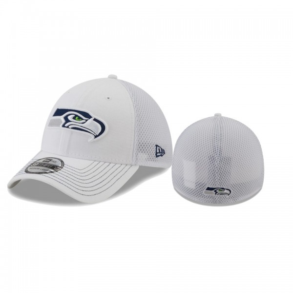 Seattle Seahawks White Team Neo 39THIRTY Flex Hat