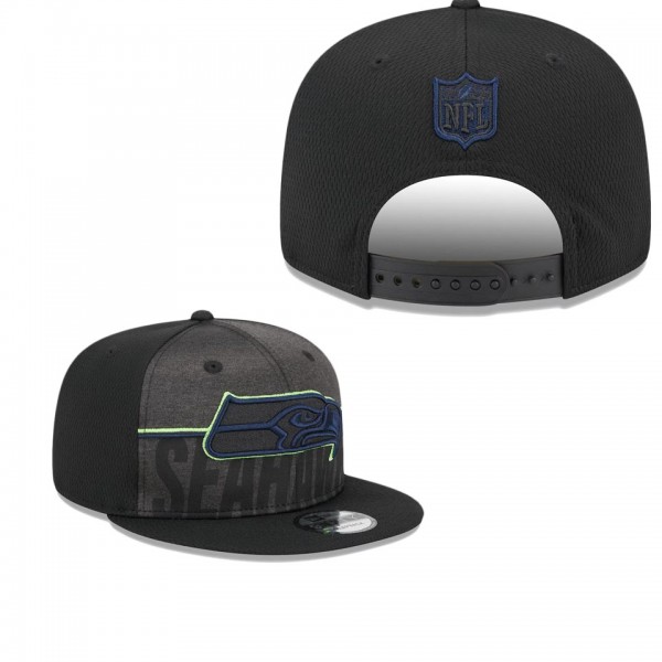 Men's Seattle Seahawks Black 2023 NFL Training Camp Team Colorway 9FIFTY Snapback Hat