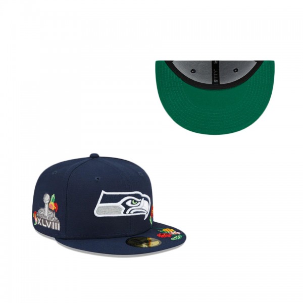 Seattle Seahawks Visor Bloom 59FIFTY Fitted Hat