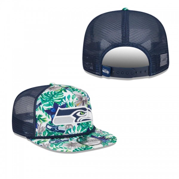 Men's Seattle Seahawks White Botanical 9FIFTY Snapback Hat